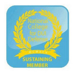 NATIONAL COLLEGE FOR DUI DEFENSE MCMXCVSUSTAINING MEMBER recognize phone