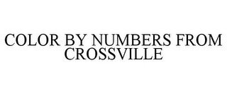 COLOR BY NUMBERS FROM CROSSVILLE recognize phone
