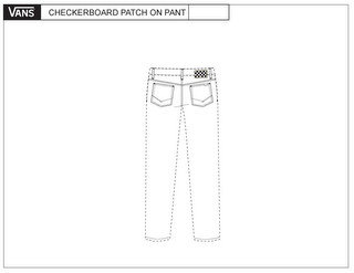 VANS CHECKERBOARD PATCH ON PANT