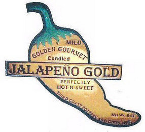 MILD GOLDEN GOURMET CANDIED JALAPEÑO GOLD PERFECTLY HOT-N-SWEET THIRD COAST POTTERY AND GIFTS, INC. NET WT. 8 OZ
