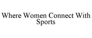 WHERE WOMEN CONNECT WITH SPORTS
