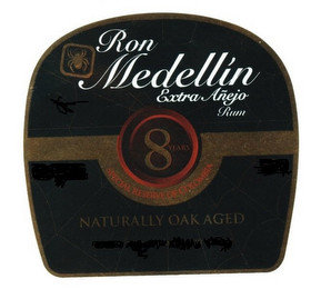 RON MEDELLIN EXTRA AÑEJO RUM 8 YEARS SPECIAL RESERVE OF COLOMBIA NATURALLY AGED OAK