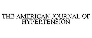 THE AMERICAN JOURNAL OF HYPERTENSION recognize phone