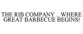 THE RIB COMPANY ...WHERE GREAT BARBECUE BEGINS! recognize phone