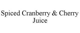 SPICED CRANBERRY & CHERRY JUICE