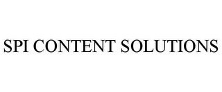 SPI CONTENT SOLUTIONS