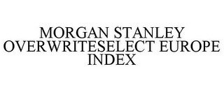 MORGAN STANLEY OVERWRITESELECT EUROPE INDEX