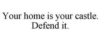 YOUR HOME IS YOUR CASTLE. DEFEND IT. recognize phone