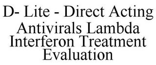 D- LITE - DIRECT ACTING ANTIVIRALS LAMBDA INTERFERON TREATMENT EVALUATION