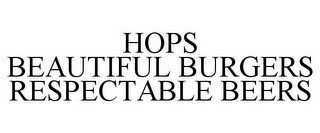HOPS BEAUTIFUL BURGERS RESPECTABLE BEERS recognize phone