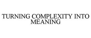 TURNING COMPLEXITY INTO MEANING