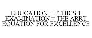 EDUCATION + ETHICS + EXAMINATION = THE ARRT EQUATION FOR EXCELLENCE