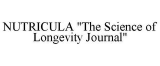 NUTRICULA "THE SCIENCE OF LONGEVITY JOURNAL" recognize phone