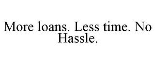 MORE LOANS. LESS TIME. NO HASSLE.