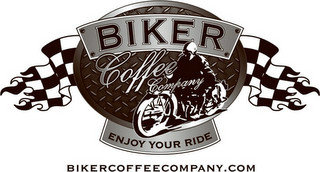 BIKER COFFEE COMPANY ENJOY YOUR RIDE BIKERCOFFEECOMPANY.COM